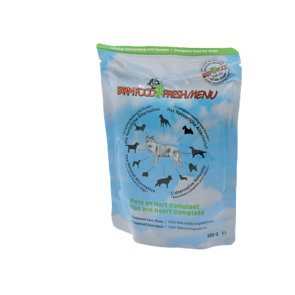 Fresh menu Tripe & Heart compleet 10 x 300 gr